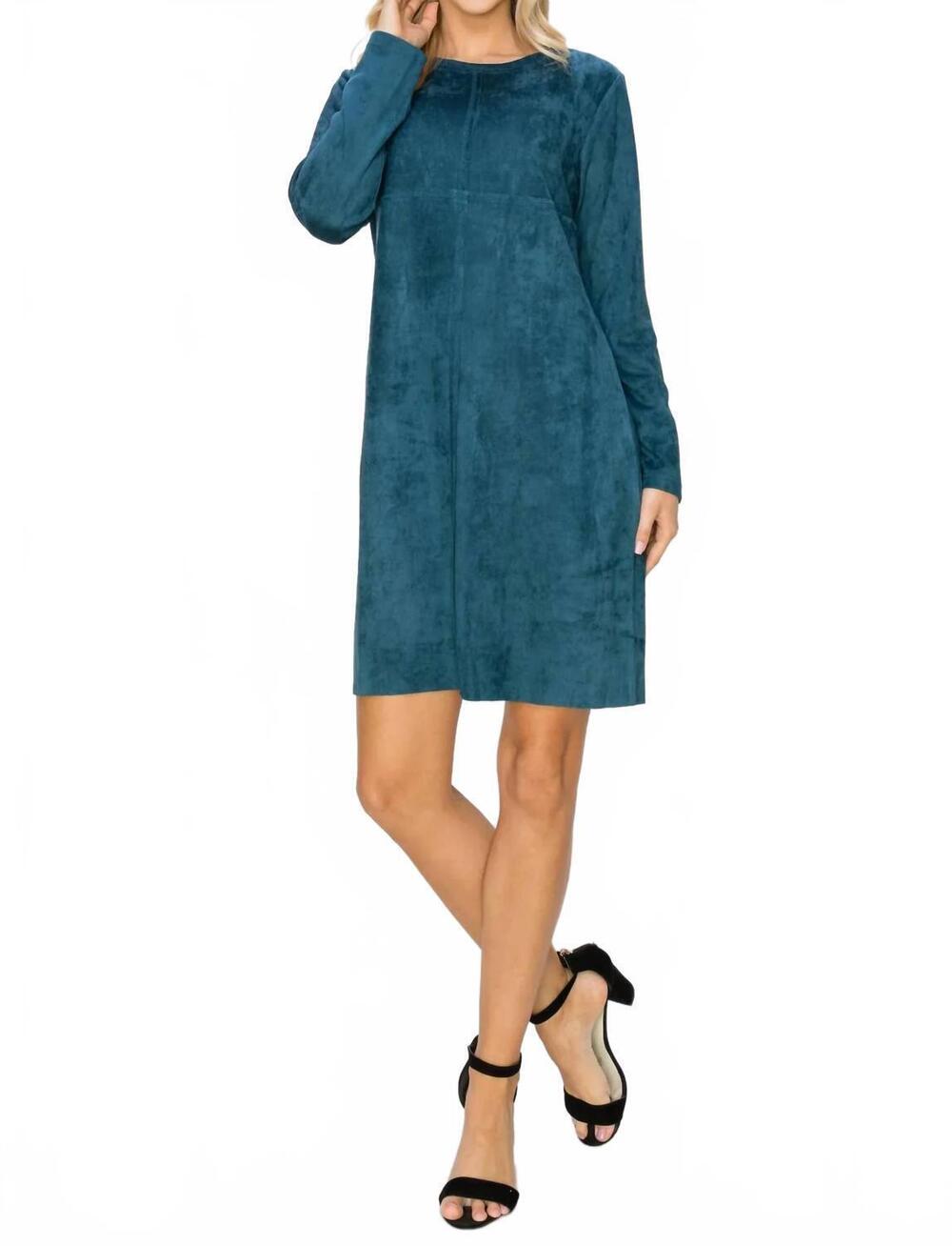 NEW JOH aurora round-neck dress with pockets in peacock